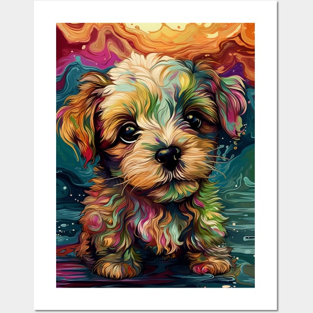 Cute little beautiful puppy. Wall Art by osadchyii